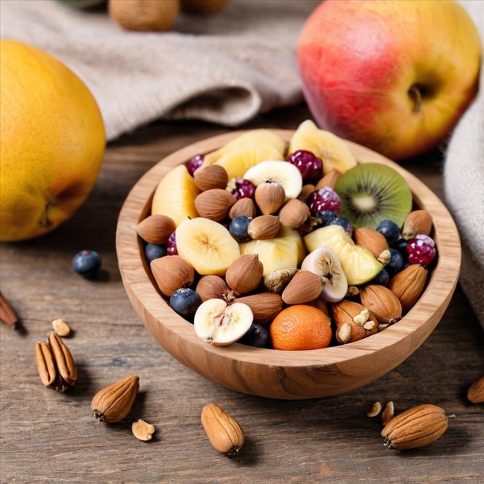 Fruits secs idéaux pour un petit-déjeuner sain